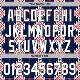 Custom Stitched Navy White Cream Red-Steel Gray 3D Mexico Aztec Pattern Sports Pullover Sweatshirt Hoodie