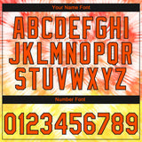Custom Stitched Tie Dye Orange-Black 3D Sports Pullover Sweatshirt Hoodie