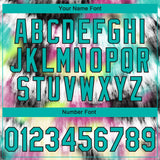 Custom Stitched Tie Dye Aqua-Black 3D Sports Pullover Sweatshirt Hoodie