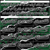 Custom Stitched Black Green-White 3D Pattern Design Torn Paper Style Sports Pullover Sweatshirt Hoodie
