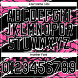 Custom Stitched Black Pink-White 3D Pattern Design Torn Paper Style Sports Pullover Sweatshirt Hoodie