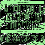 Custom Stitched Black Pea Green-White 3D Pattern Design Torn Paper Style Sports Pullover Sweatshirt Hoodie