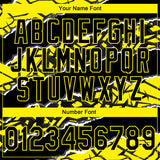 Custom Stitched Black Light Yellow-White 3D Pattern Design Torn Paper Style Sports Pullover Sweatshirt Hoodie