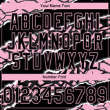 Custom Stitched Black Light Pink-White 3D Pattern Design Torn Paper Style Sports Pullover Sweatshirt Hoodie