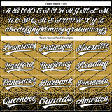 Custom Stitched Black White-Old Gold 3D Pattern Design Line Sportswear Pullover Sweatshirt Hoodie