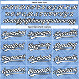 Custom Stitched Light Blue White-Black 3D Pattern Design Line Sportswear Pullover Sweatshirt Hoodie