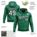 Custom Stitched Kelly Green White-Black 3D Pattern Design Line Sportswear Pullover Sweatshirt Hoodie