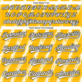 Custom Stitched Gold White-Black 3D Pattern Design Line Sportswear Pullover Sweatshirt Hoodie