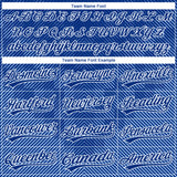 Custom Stitched Royal White 3D Pattern Design Line Sportswear Pullover Sweatshirt Hoodie