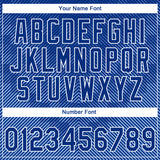 Custom Stitched Royal White 3D Pattern Design Line Sportswear Pullover Sweatshirt Hoodie