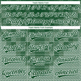 Custom Stitched Green White 3D Pattern Design Line Sportswear Pullover Sweatshirt Hoodie