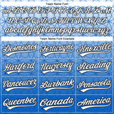 Custom Stitched Blue White-Black 3D Pattern Design Gradient Line Sportswear Pullover Sweatshirt Hoodie