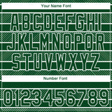 Custom Stitched Green White 3D Pattern Design Line Sportswear Pullover Sweatshirt Hoodie