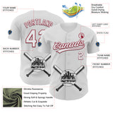Custom White Cardinal-Black 3D Urban City Edition Sports Authentic Baseball Jersey