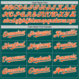 Custom Midnight Green Orange-White 3D Urban City Edition Sports Authentic Baseball Jersey