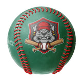 Personalized Kelly Green Leather Kelly Green Authentic Baseballs