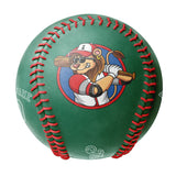 Personalized Kelly Green Leather Kelly Green Authentic Baseballs