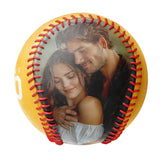 Personalized Anniversary Name Time Photo Gold Baseballs