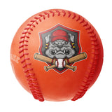Personalized Orange Leather Orange Authentic Baseballs