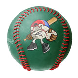 Personalized Kelly Green Leather Kelly Green Authentic Baseballs