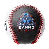Personalized Game Name Time Logo Black White Baseballs