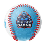 Personalized Game Name Time Logo Sky Blue White Baseballs