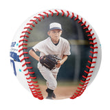 Personalized White Name Number Logo Leather Varsity Team Authentic Baseballs