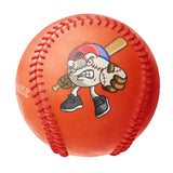 Personalized Orange Leather Orange Authentic Baseballs