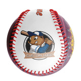 Personalized White Leather Orange Varsity Team Authentic Baseballs