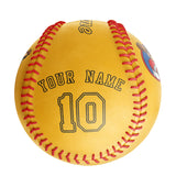 Personalized Gold Leather Gold Authentic Baseballs