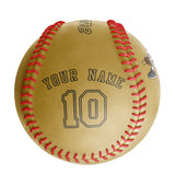 Personalized Old Gold Leather Old Gold Authentic Baseballs