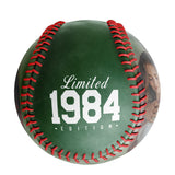 Personalized Anniversary Name Time Photo Green Baseballs