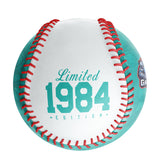 Personalized Game Name Time Logo Aqua White Baseballs