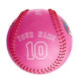 Personalized Pink Leather Pink Authentic Baseballs
