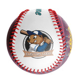 Personalized White Leather Aqua Varsity Team Authentic Baseballs