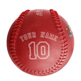 Personalized Red Leather Red Authentic Baseballs