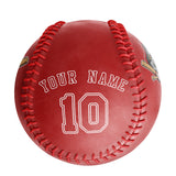 Personalized Red Leather Red Authentic Baseballs