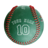 Personalized Kelly Green Leather Kelly Green Authentic Baseballs