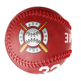 Personalized Red Name Number Leather Varsity Team Authentic Baseballs
