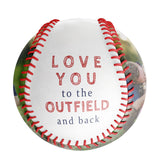 Personalized Dad Grandpa Photo Baseballs,love you to the outfield and back,Father's Day Gift
