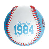 Personalized Game Name Time Logo Sky Blue White Baseballs