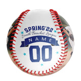 Custom White Name Number Logo Leather Varsity Team Authentic Baseballs
