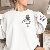 Grandma Birth Month Flowers - Personalized Embroidered Shirt