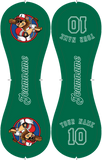 Personalized Kelly Green Leather Kelly Green Authentic Baseballs