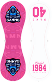 Personalized Game Name Time Logo Pink White Baseballs