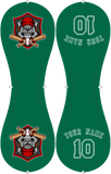 Personalized Kelly Green Leather Kelly Green Authentic Baseballs