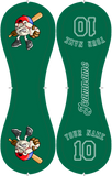 Personalized Kelly Green Leather Kelly Green Authentic Baseballs