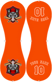 Personalized Orange Leather Orange Authentic Baseballs
