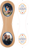Personalized Dad Grandpa Photo Time Wood White Baseballs,World's Best Dad,Father's Day Gift