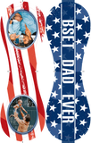 Personalized Dad Grandpa USA Flag Photo Baseballs